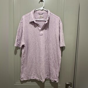Faherty Light Purple Polo Shirt